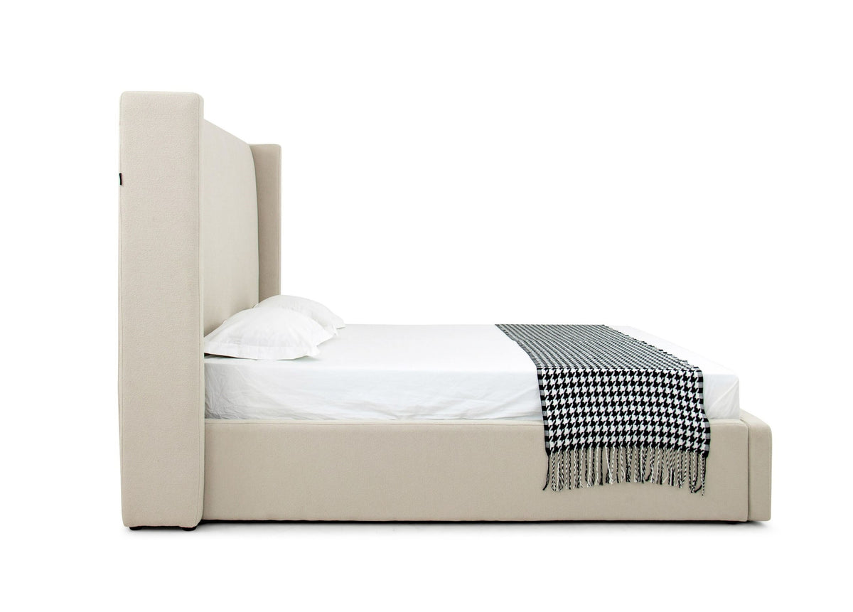 Byrne Modern Beige Fabric Bed