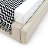 Byrne Modern Beige Fabric Bed