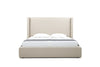 Queen Modrest Byrne Modern Beige Fabric Bed