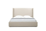 Queen Modrest Byrne Modern Beige Fabric Bed