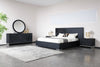 Eastern King Cirque Modern Black Ash Bedroom Set