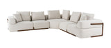 Mielcasa | Off-White Divani Casa Simone Modern Off White Fabric Sectional Sofa | SKU VGCS-SF-23083 | MPN: 81582 | Free Delivery & Free Return