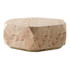 July Modern Mapa Burl Round Coffee Table