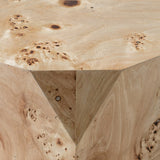 July Modern Mapa Burl Round Coffee Table