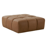 Everest Modern Brown Leather Ottoman