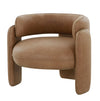 Tioga Modern Brown Leather Accent Chair