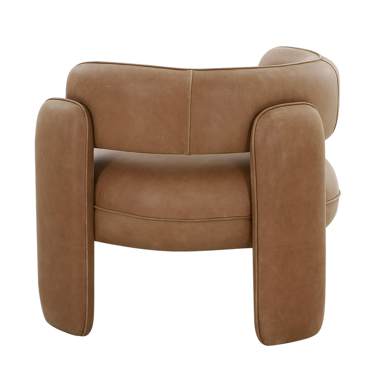 Tioga Modern Brown Leather Accent Chair