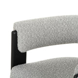 Kenmare Modern Light Grey Fabric + Black Dining Chair