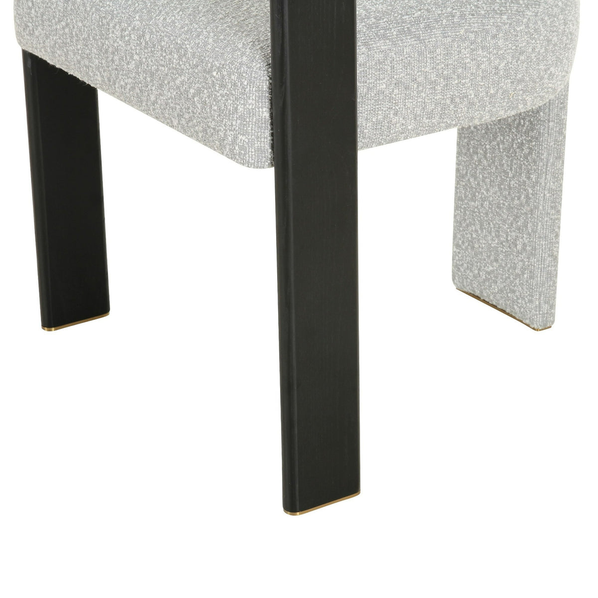 Kenmare Modern Light Grey Fabric + Black Dining Chair