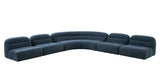 Forman Modern Blue Fabric Modular Armless Sectional Seat