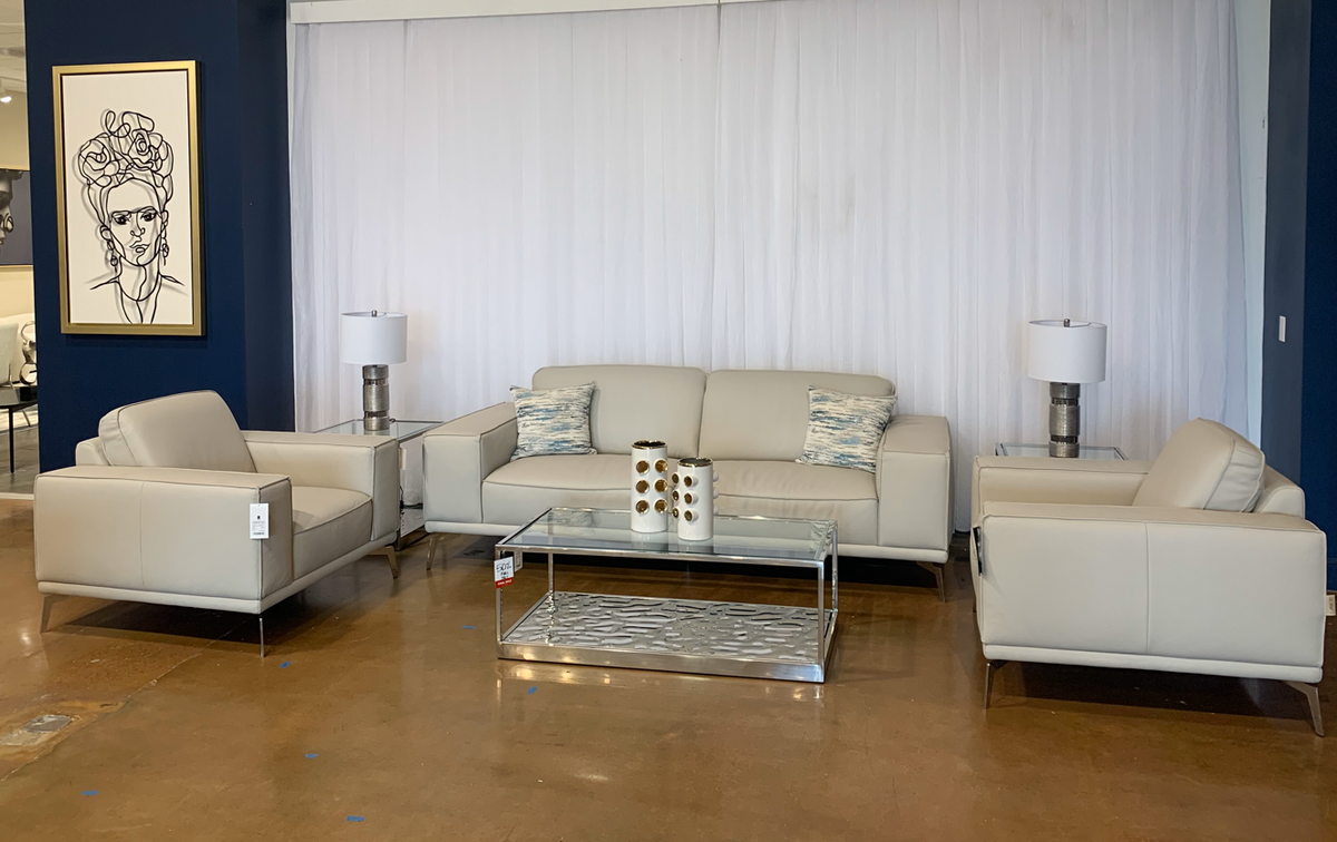 Soho Contemporary Light Grey Armchair