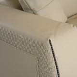 Dalton Modern Italian Cream Leather Sectional Sofa + Recliners