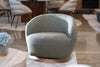 Agatha Modern Hemp Fabric Swivel Accent Chair