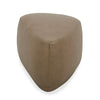 Kinsey Modern Tan Leather Small River Rock Ottoman