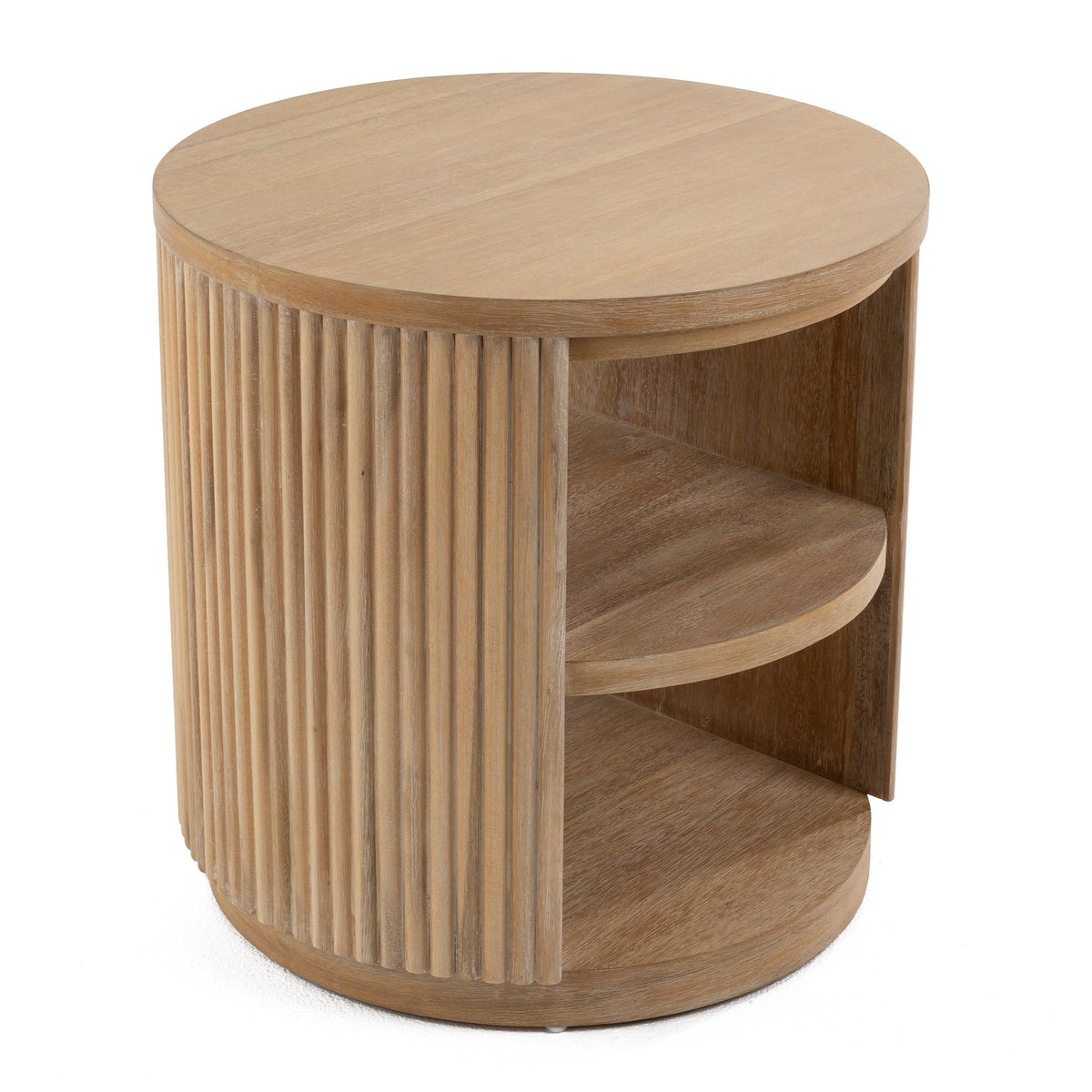 Jacobson Modern Natural Acacia End Table