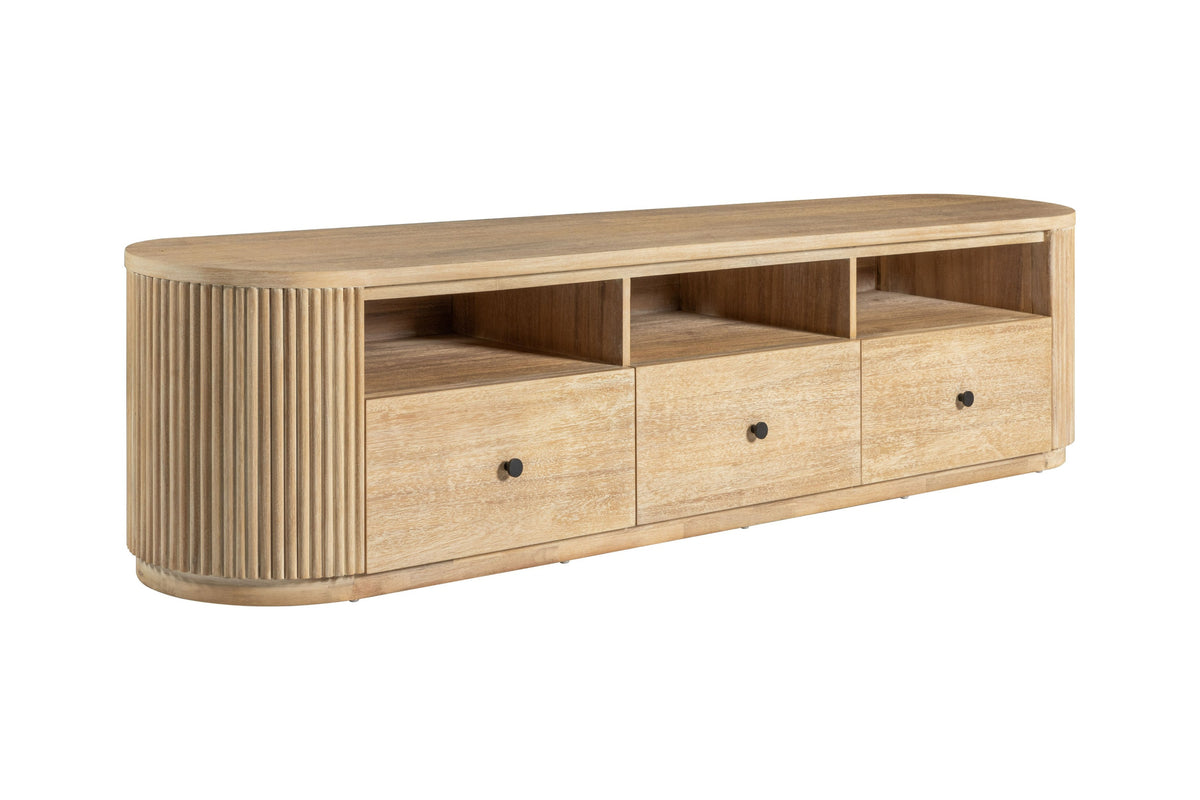 Jacobson Modern Natural Acacia TV Stand