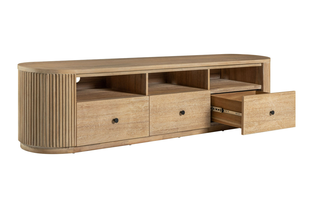 Jacobson Modern Natural Acacia TV Stand