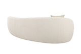 Kilmer Modern Off-White Curved Fabric Sectional Sofa