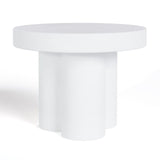 Bruni Modern White Concrete End Table
