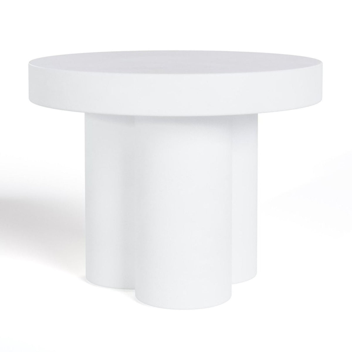 Bruni Modern White Concrete End Table