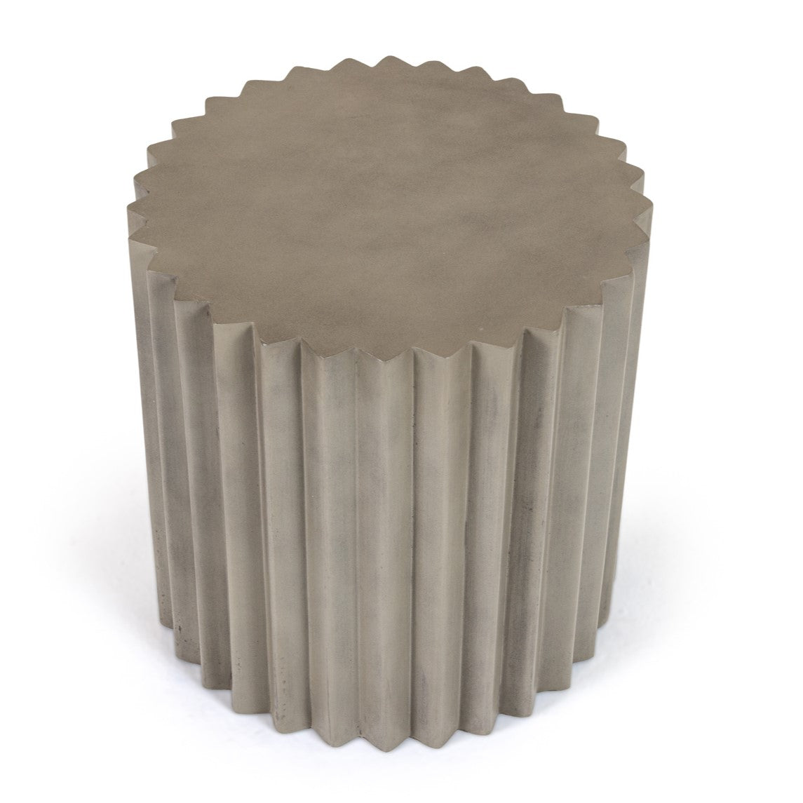 Evadale Modern Grey Concrete End Table