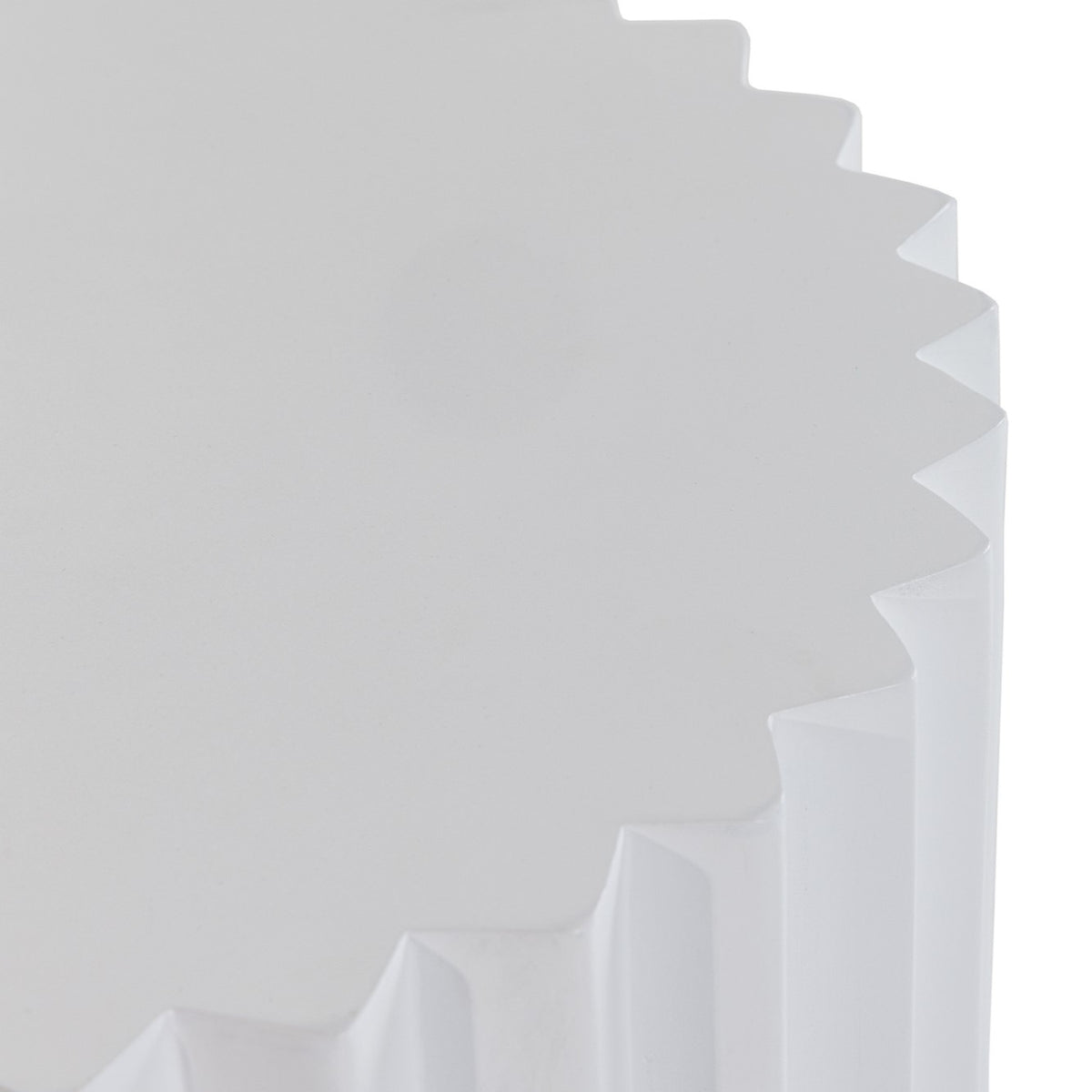 Evadale Modern White Concrete End Table