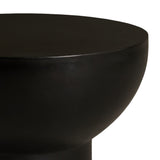 Fate Modern Black Concrete End Table