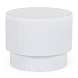 Gruver Modern White Concrete End Table