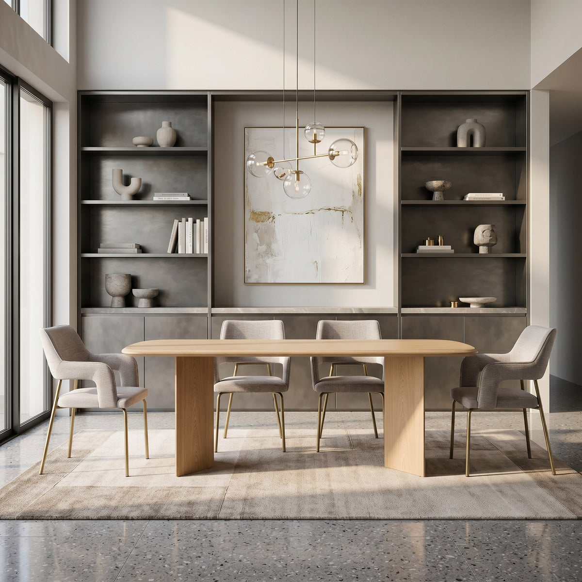 Masuda Modern Natural Ash Rectangular Dining Table