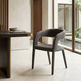 Faerron Modern Grey Fabric Dining Chair