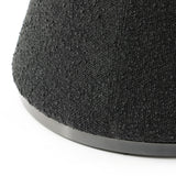 Neptune Contemporary Black Fabric + Brushed Black Gun Dining Chair