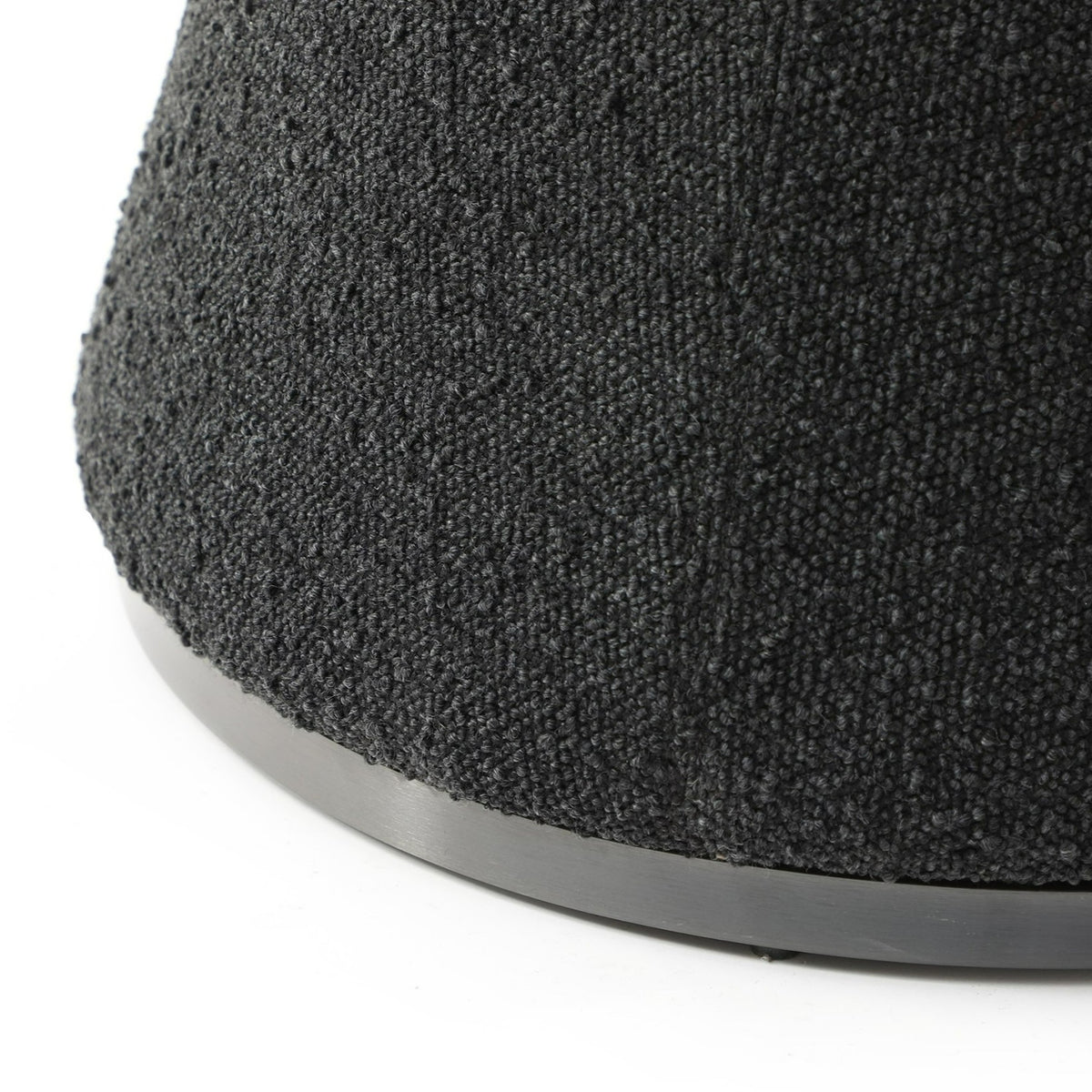 Neptune Contemporary Black Fabric + Brushed Black Gun Dining Chair