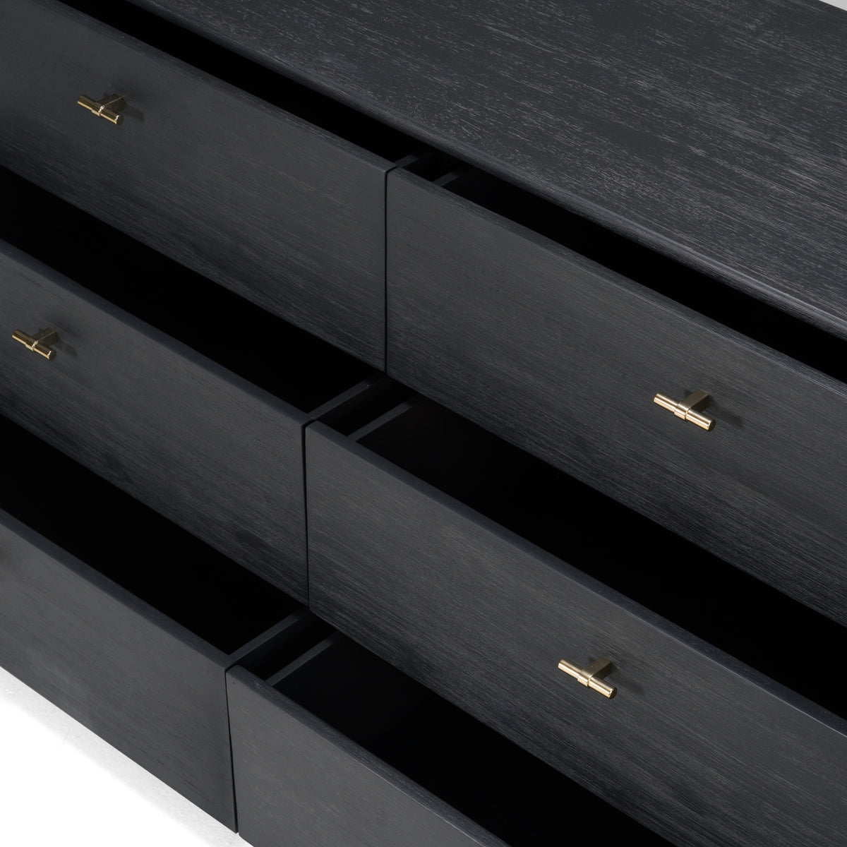 Fields Modern Black Acacia Dresser