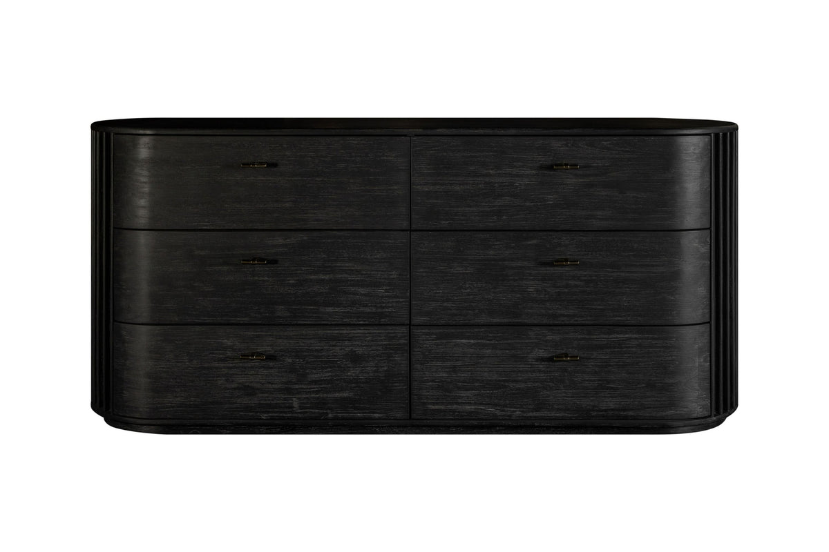 Fields Modern Black Acacia Bedroom Set