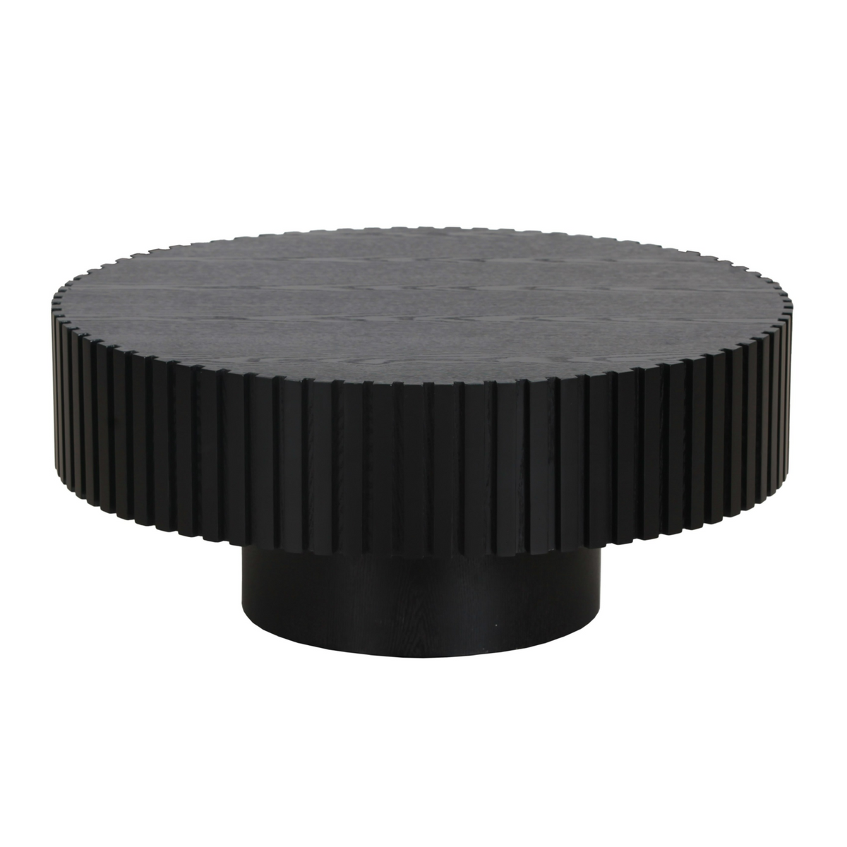 Pierre Modern Black Ash Small Round Coffee Table