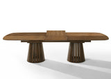 Truman Mid-Century Modern Walnut Extendable Dining Table + 10 Chairs Set