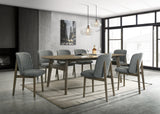 Costello Mid-Century Modern Wenge Dining Table + 8 Chairs Set