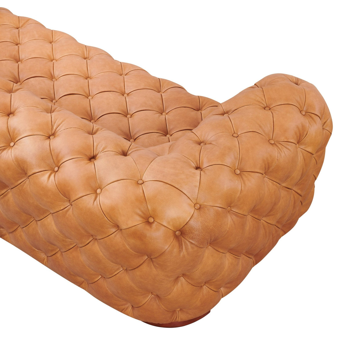 Dexter Transitional Camel Full Italian Leather 3-Seat Sofa