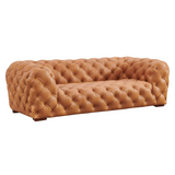 Dexter Transitional Camel Full Italian Leather 3-Seat Sofa