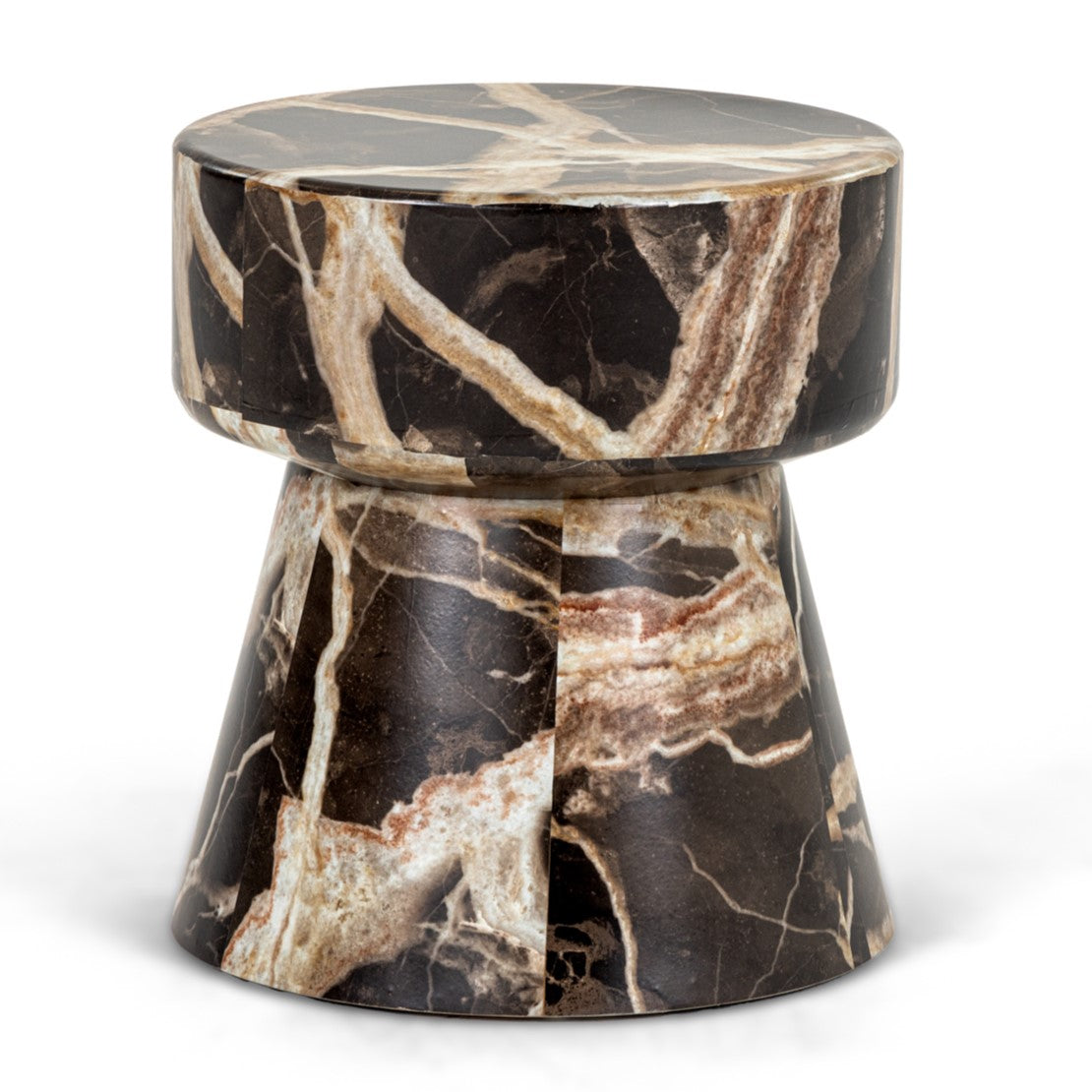 Marlow Modern Faux Marble End Table Set