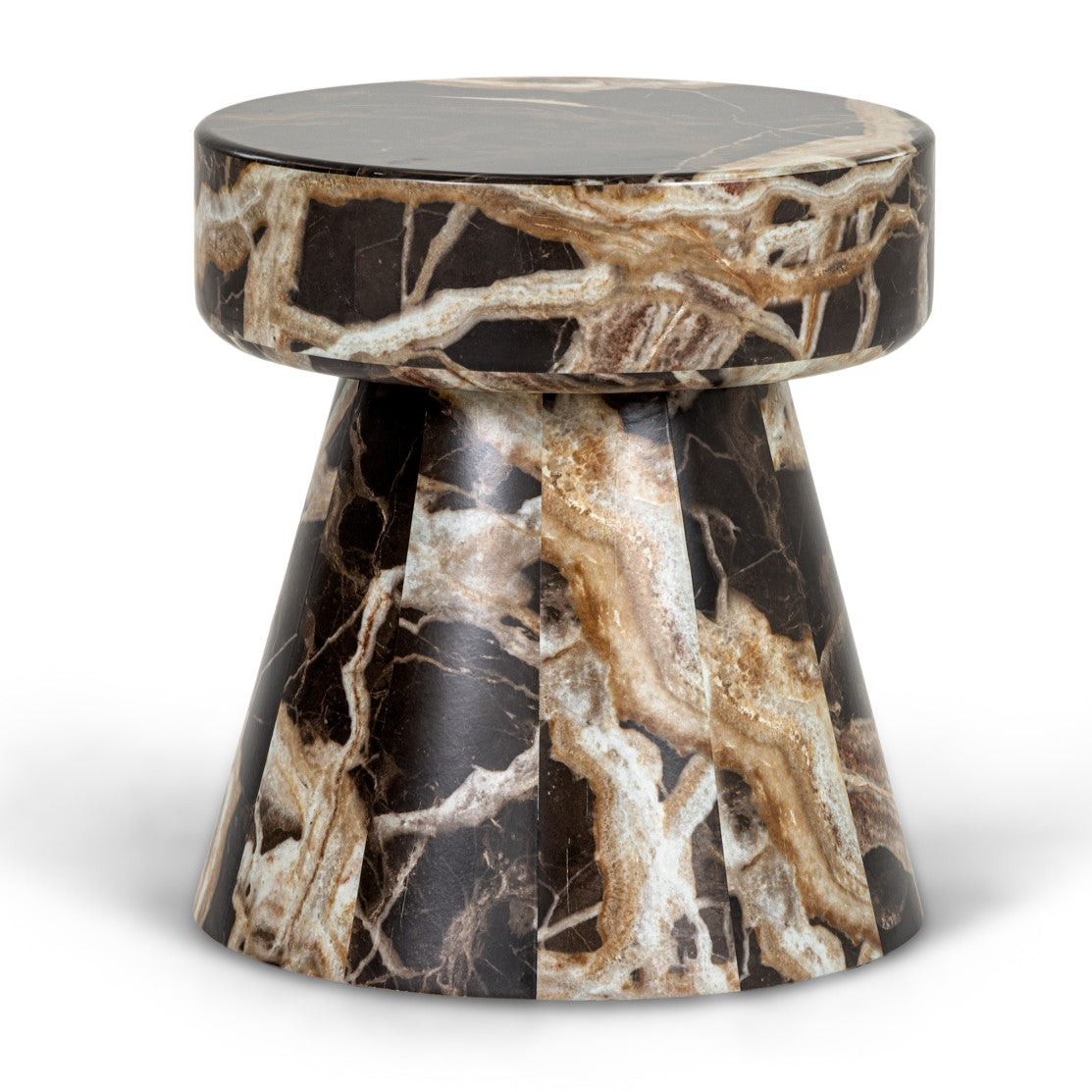 Marlow Modern Faux Marble End Table Set
