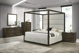 Queen Manhattan Contemporary Canopy Cherry Bedroom Set