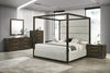 Eastern King Manhattan Contemporary Canopy Cherry Bedroom Set