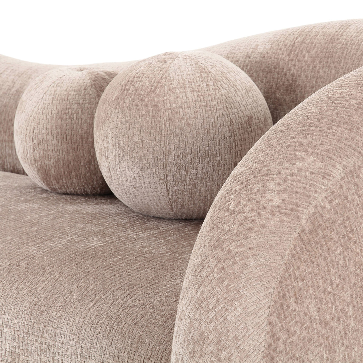Calico Contemporary Beige Weave Fabric 3-Seat Sofa
