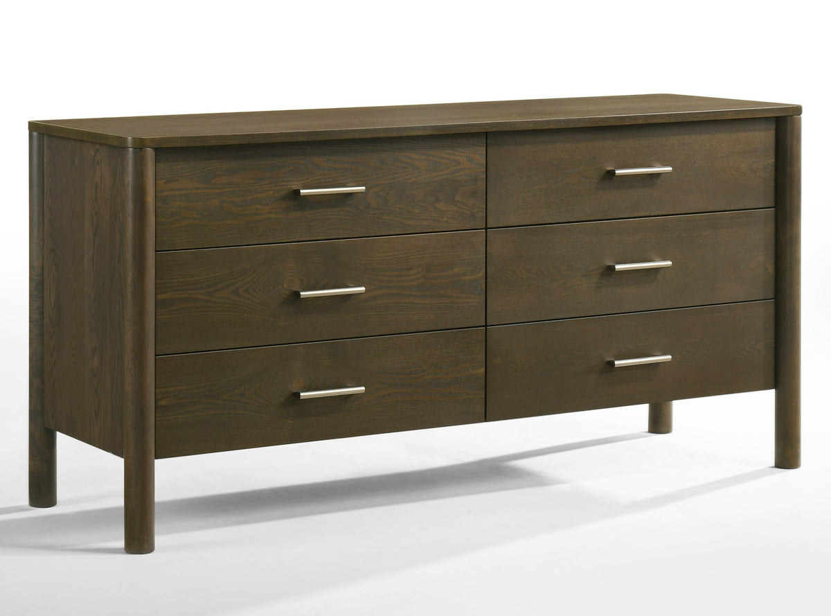 Carolina Modern Grey Fabric + Wenge Bedroom Set