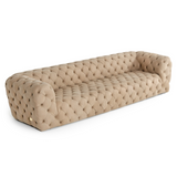 Ellington- Italian Beige Nubuck Leather 4-Seater Sofa