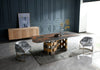 Falzone Modern Ceramic + Wood Dining Table