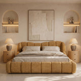 Janine Modern Camel Fabric Bed