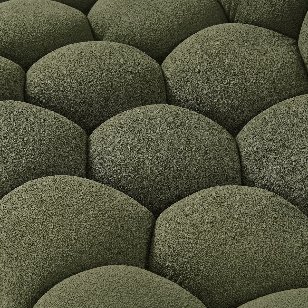 Yolonda Modern Curved Green Fabric Sofa