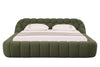 Queen Yolonda Modern Green Fabric Bed